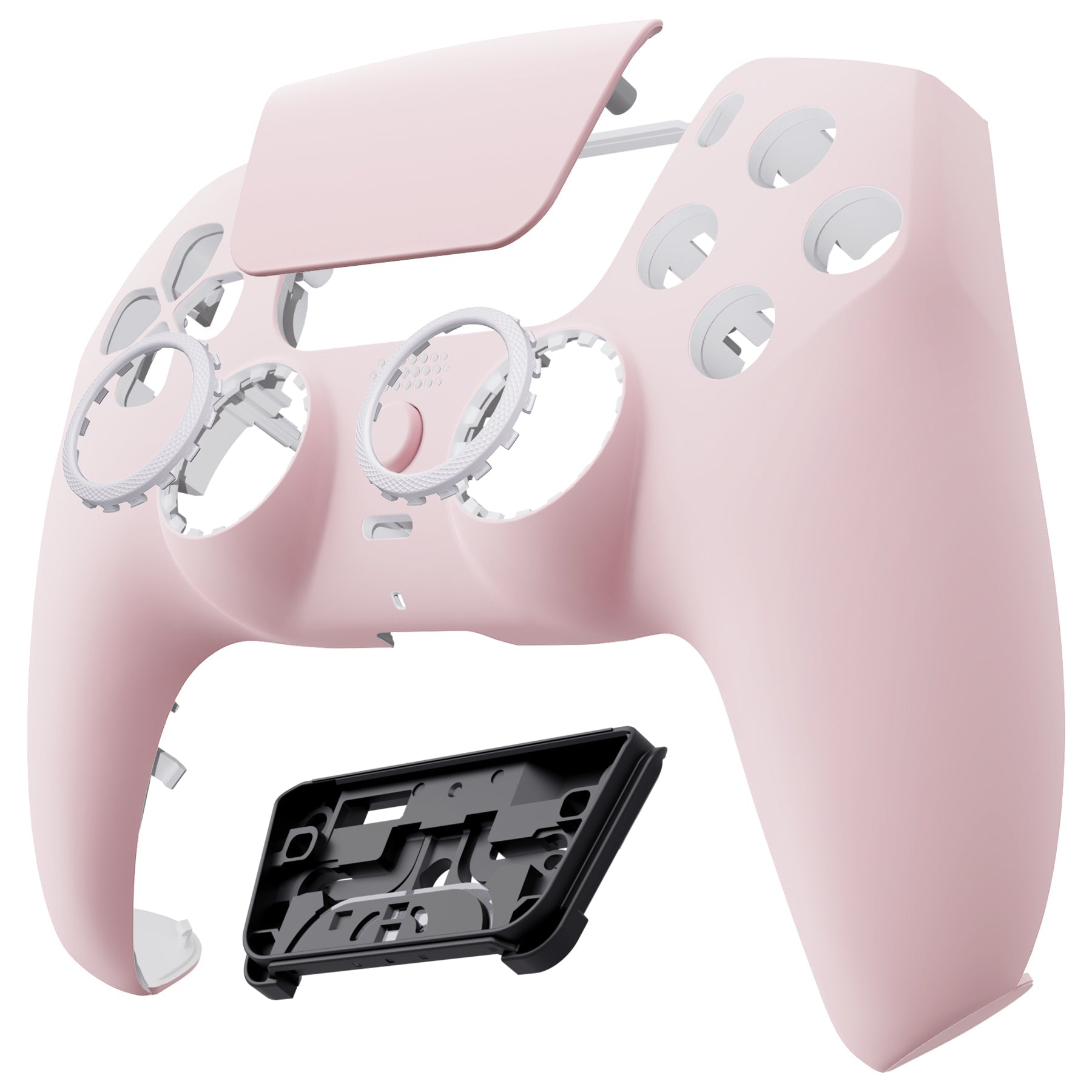 eXtremeRate LUNA Redesigned Replacement Front Shell with Touchpad Compatible with PS5 Controller BDM-010/020/030/040/050 - Cherry Blossoms Pink eXtremeRate