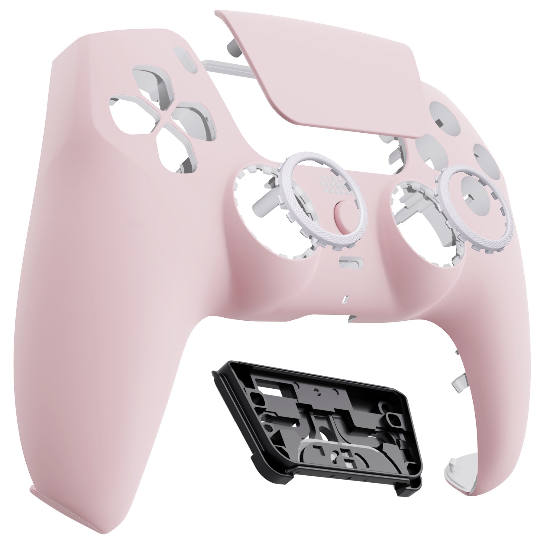 eXtremeRate LUNA Redesigned Replacement Front Shell with Touchpad Compatible with PS5 Controller BDM-010/020/030/040/050 - Cherry Blossoms Pink eXtremeRate