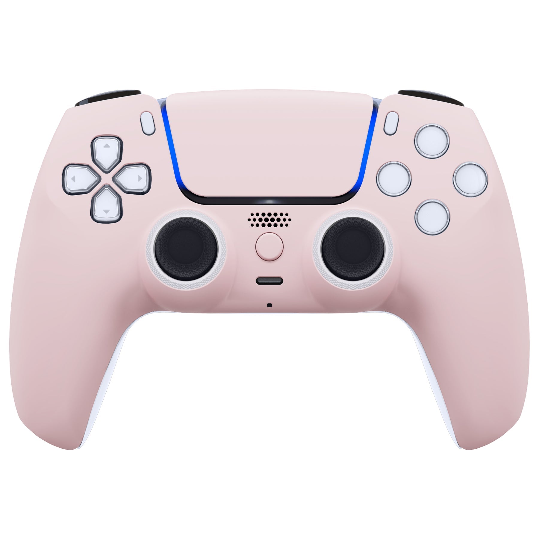 eXtremeRate LUNA Redesigned Replacement Front Shell with Touchpad Compatible with PS5 Controller BDM-010/020/030/040/050 - Cherry Blossoms Pink eXtremeRate