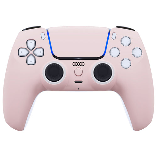 eXtremeRate LUNA Redesigned Replacement Front Shell with Touchpad Compatible with PS5 Controller BDM-010/020/030/040/050 - Cherry Blossoms Pink eXtremeRate