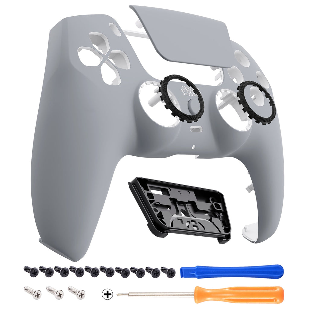 eXtremeRate LUNA Redesigned Replacement Front Shell with Touchpad Compatible with PS5 Controller BDM-010/020/030/040/050 - New Hope Gray eXtremeRate
