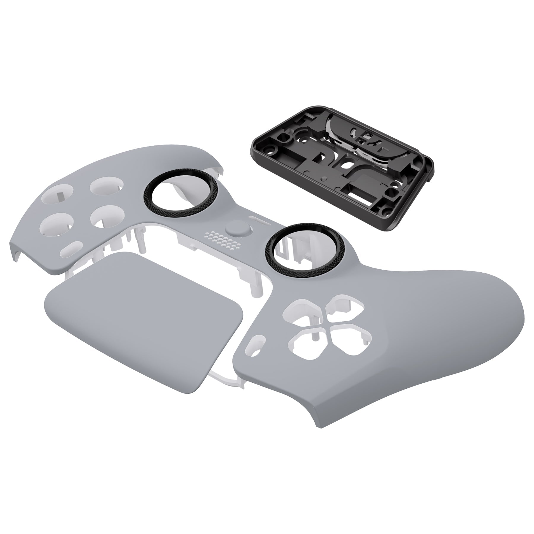 eXtremeRate LUNA Redesigned Replacement Front Shell with Touchpad Compatible with PS5 Controller BDM-010/020/030/040/050 - New Hope Gray eXtremeRate