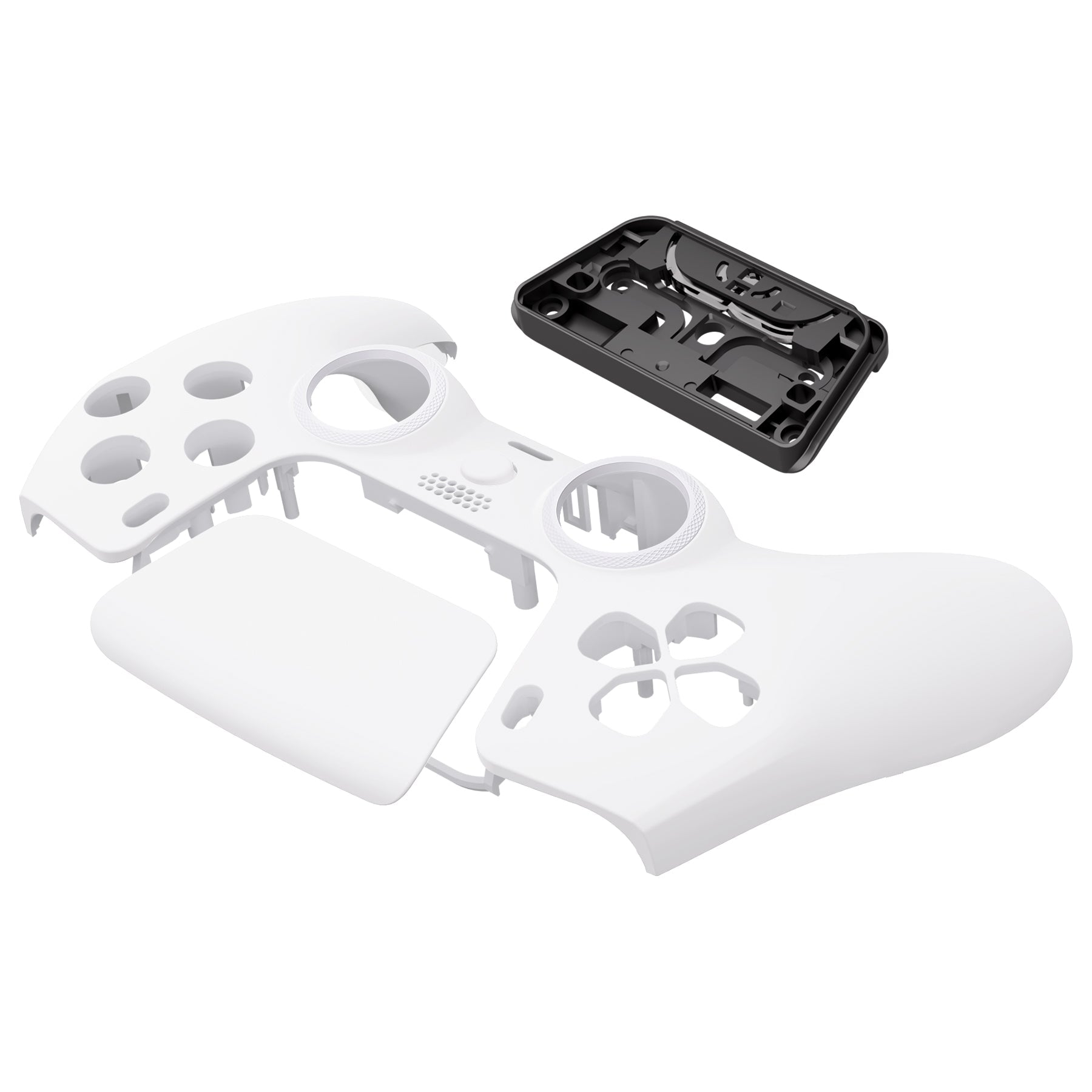 eXtremeRate LUNA Redesigned Replacement Front Shell with Touchpad Compatible with PS5 Controller BDM-010/020/030/040/050 - White eXtremeRate