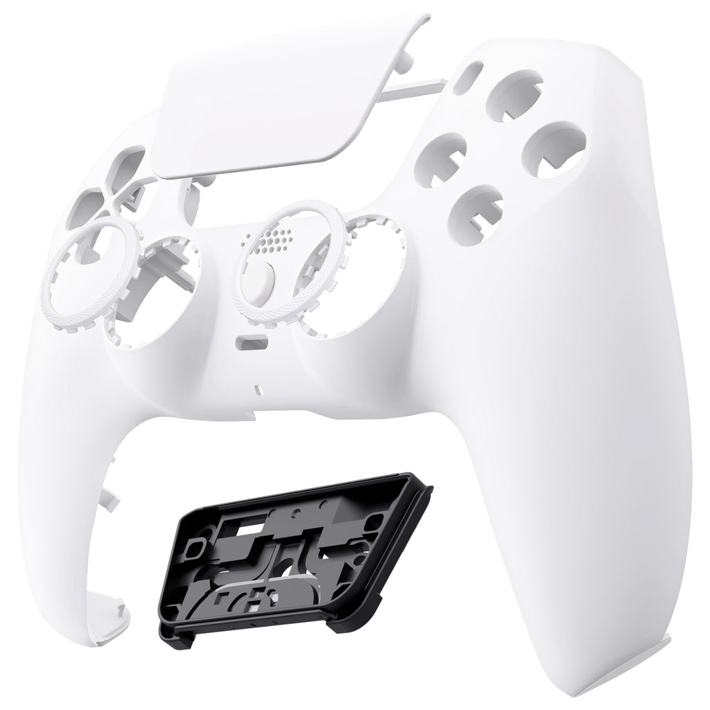 eXtremeRate LUNA Redesigned Replacement Front Shell with Touchpad Compatible with PS5 Controller BDM-010/020/030/040/050/060 - White eXtremeRate