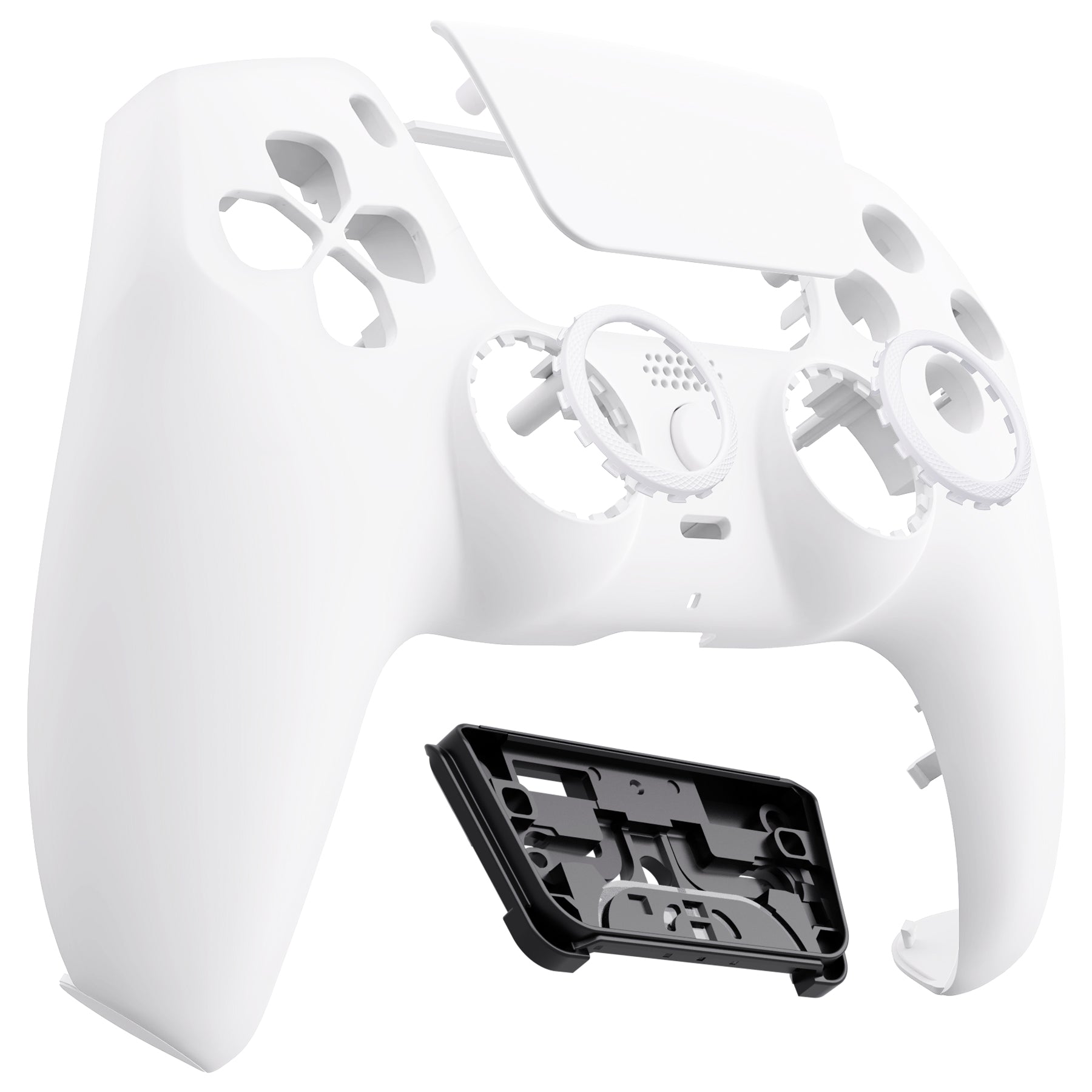 eXtremeRate LUNA Redesigned Replacement Front Shell with Touchpad Compatible with PS5 Controller BDM-010/020/030/040/050/060 - White eXtremeRate