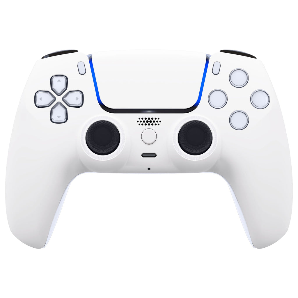 eXtremeRate LUNA Redesigned Replacement Front Shell with Touchpad Compatible with PS5 Controller BDM-010/020/030/040/050 - White eXtremeRate