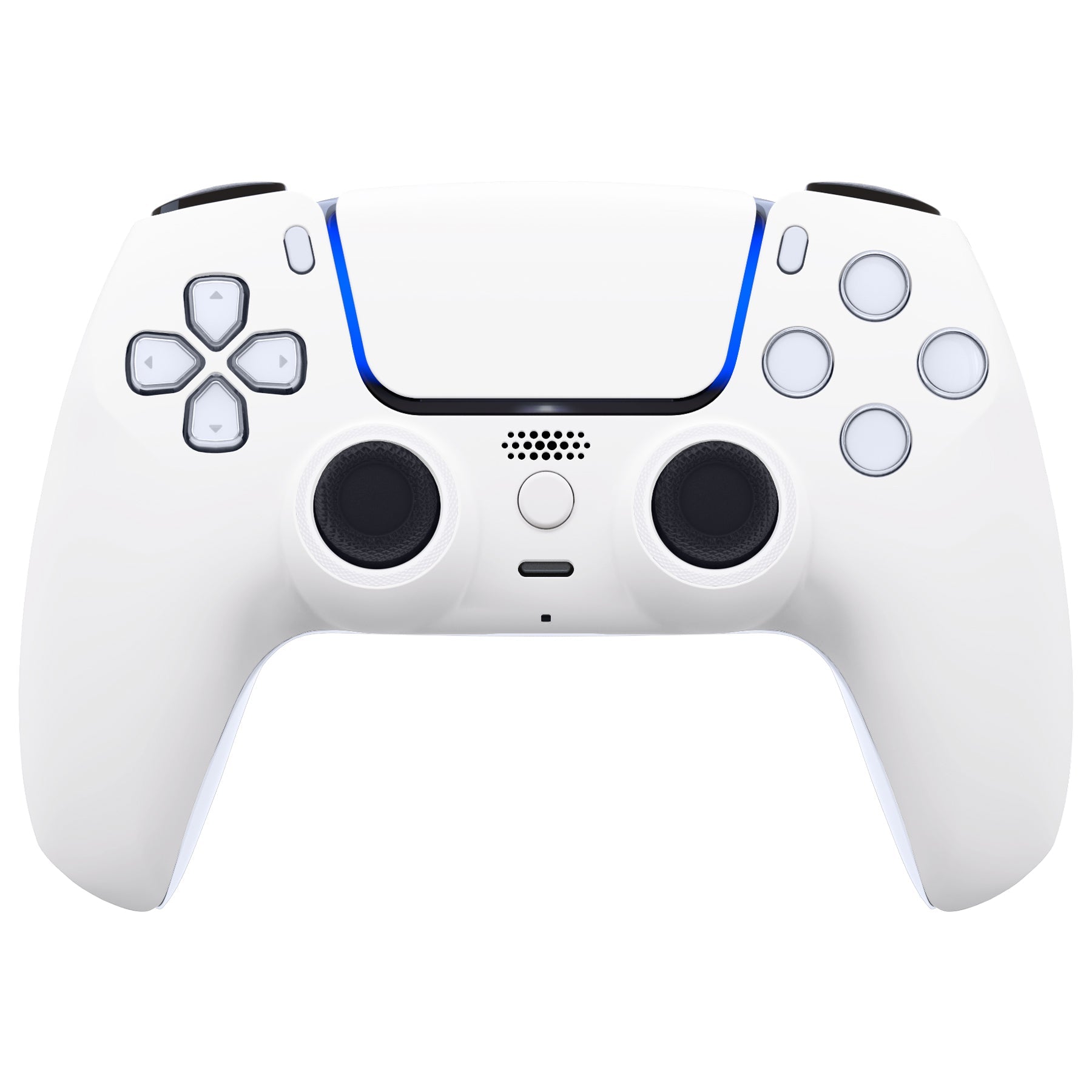 eXtremeRate LUNA Redesigned Replacement Front Shell with Touchpad Compatible with PS5 Controller BDM-010/020/030/040/050 - White eXtremeRate