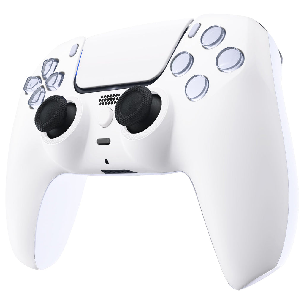 eXtremeRate LUNA Redesigned Replacement Front Shell with Touchpad Compatible with PS5 Controller BDM-010/020/030/040/050/060 - White eXtremeRate