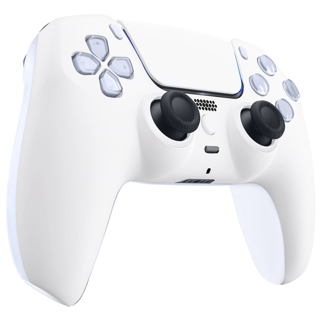 eXtremeRate LUNA Redesigned Replacement Front Shell with Touchpad Compatible with PS5 Controller BDM-010/020/030/040/050/060 - White eXtremeRate