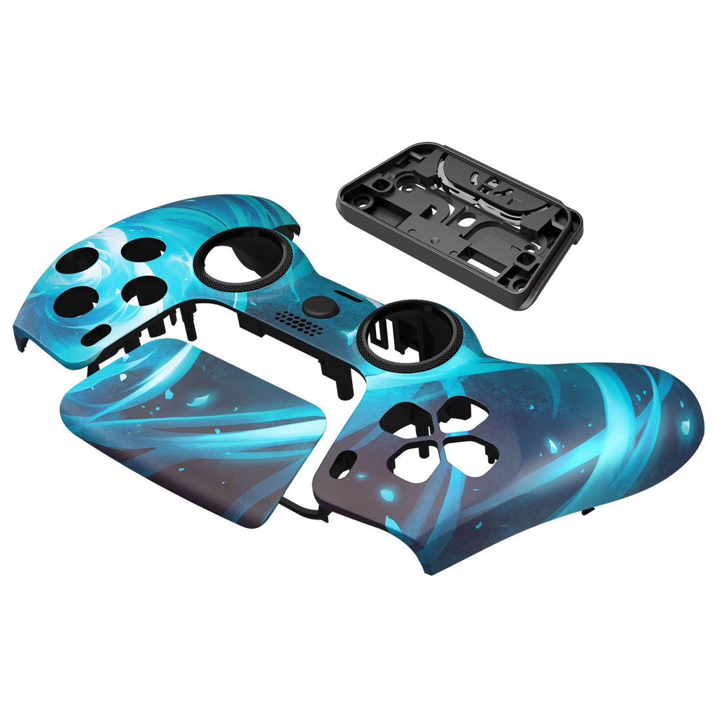 eXtremeRate LUNA Redesigned Replacement Front Shell with Touchpad Compatible with PS5 Controller BDM-010/020/030/040/050 - Aero Slash Magic eXtremeRate