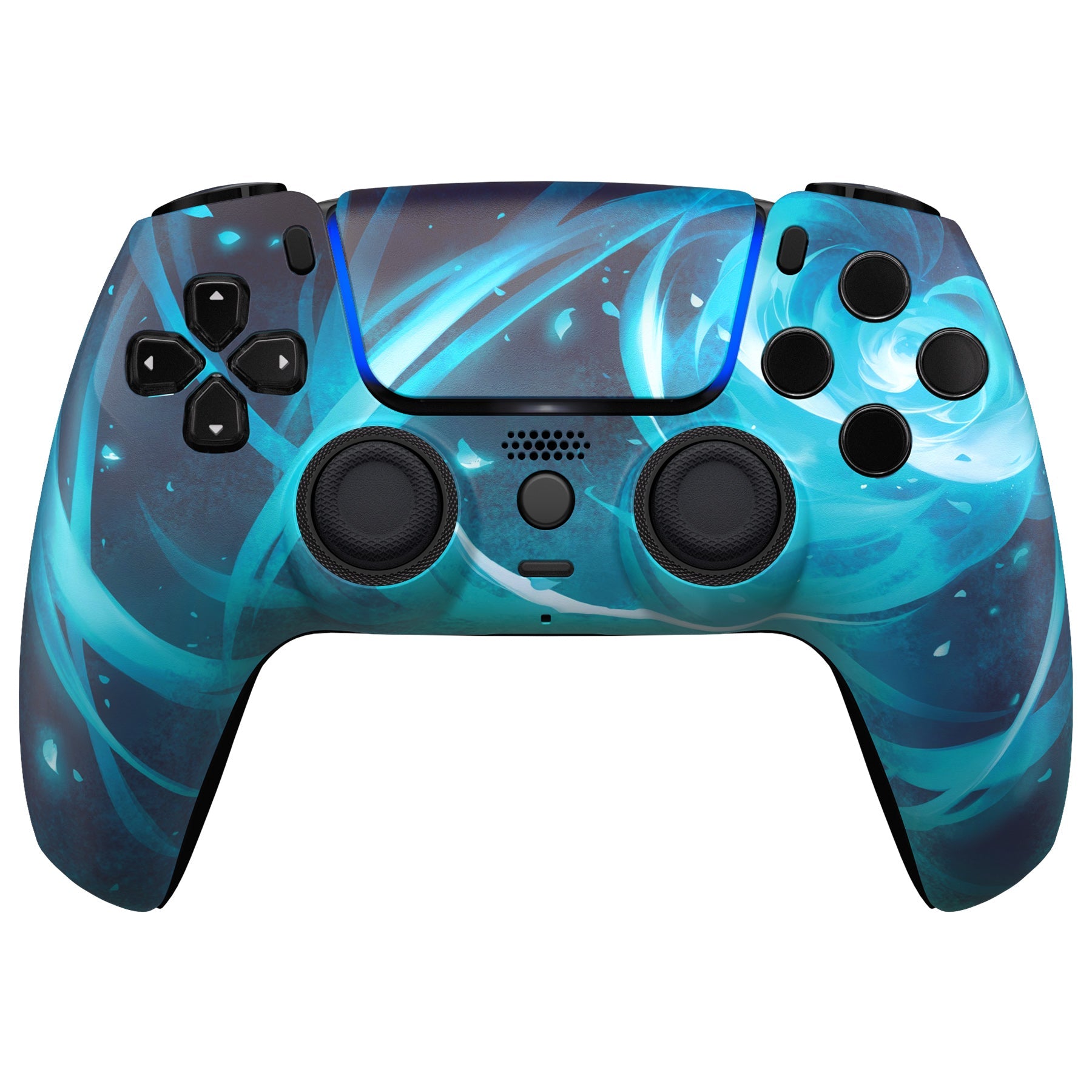 eXtremeRate LUNA Redesigned Replacement Front Shell with Touchpad Compatible with PS5 Controller BDM-010/020/030/040/050 - Aero Slash Magic eXtremeRate