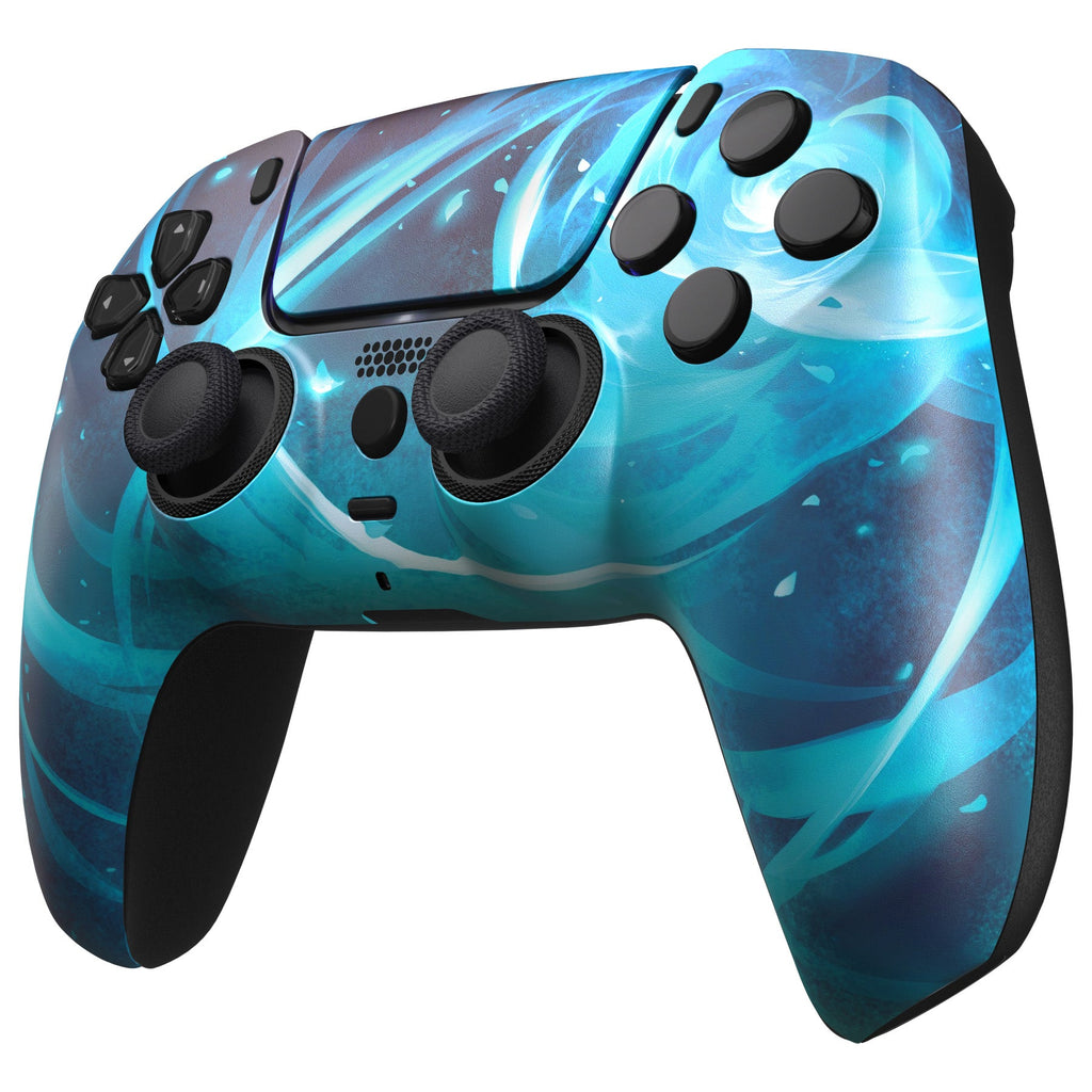 eXtremeRate LUNA Redesigned Replacement Front Shell with Touchpad Compatible with PS5 Controller BDM-010/020/030/040/050 - Aero Slash Magic eXtremeRate