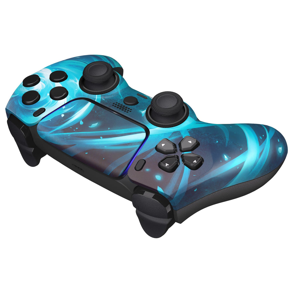 eXtremeRate LUNA Redesigned Replacement Front Shell with Touchpad Compatible with PS5 Controller BDM-010/020/030/040/050 - Aero Slash Magic eXtremeRate