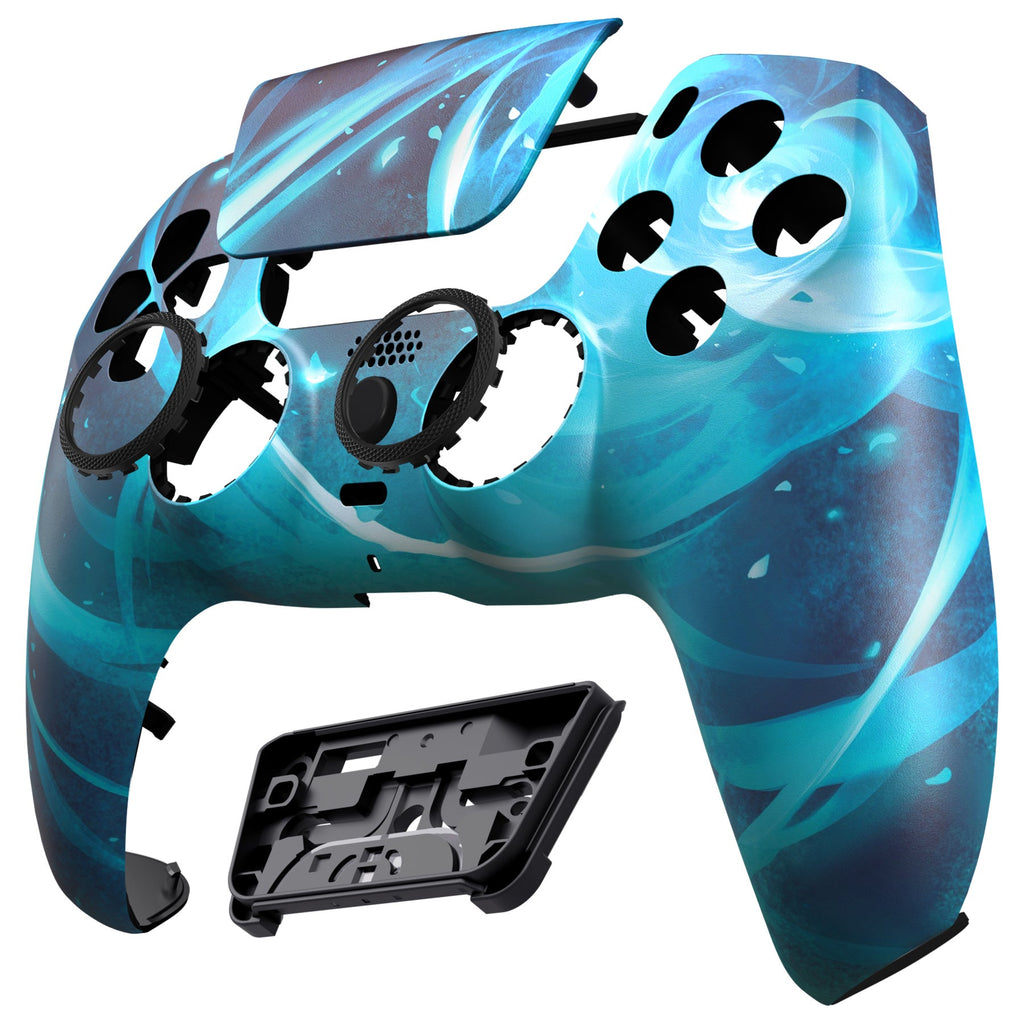 eXtremeRate LUNA Redesigned Replacement Front Shell with Touchpad Compatible with PS5 Controller BDM-010/020/030/040/050 - Aero Slash Magic eXtremeRate
