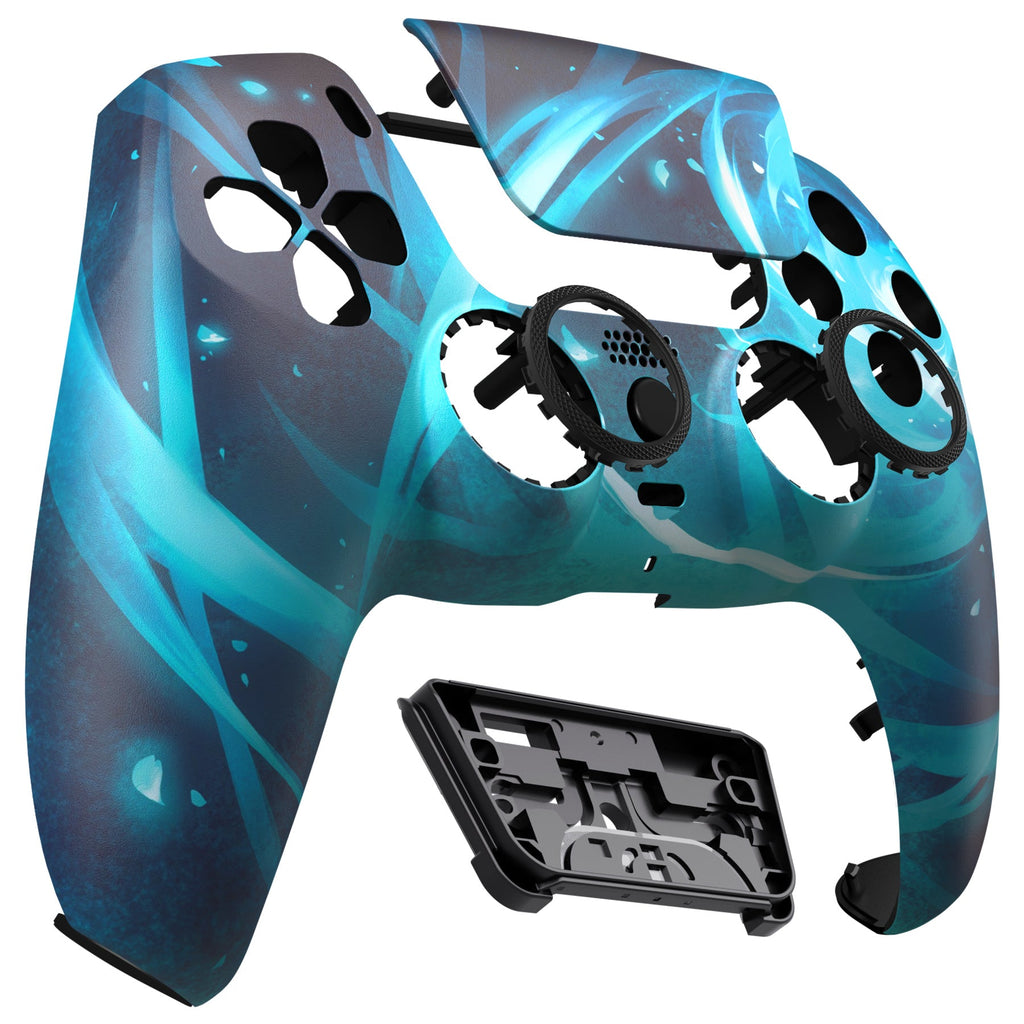 eXtremeRate LUNA Redesigned Replacement Front Shell with Touchpad Compatible with PS5 Controller BDM-010/020/030/040/050 - Aero Slash Magic eXtremeRate