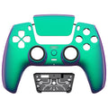 eXtremeRate LUNA Redesigned Replacement Front Shell with Touchpad Compatible with PS5 Controller BDM-010/020/030/040/050 - Chameleon Green Purple eXtremeRate