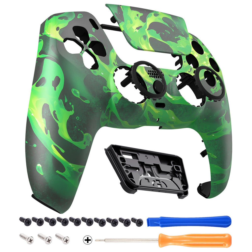 eXtremeRate LUNA Redesigned Replacement Front Shell with Touchpad Compatible with PS5 Controller BDM-010/020/030/040/050/060 - Corrosion Magic eXtremeRate