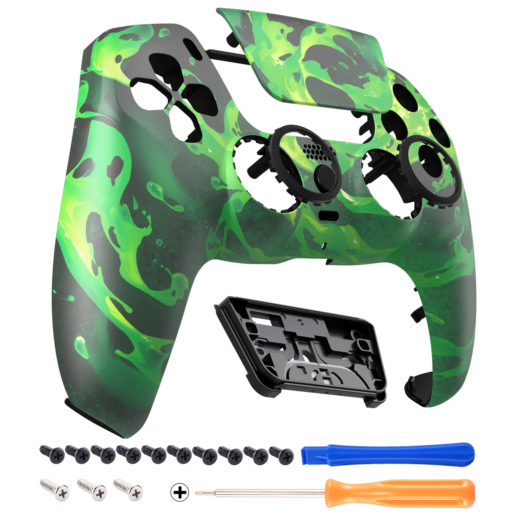 eXtremeRate LUNA Redesigned Replacement Front Shell with Touchpad Compatible with PS5 Controller BDM-010/020/030/040/050/060 - Corrosion Magic eXtremeRate