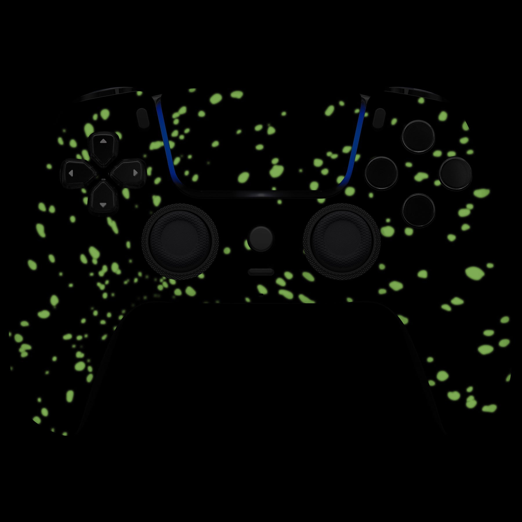 eXtremeRate LUNA Redesigned Replacement Front Shell with Touchpad Compatible with PS5 Controller BDM-010/020/030/040/050 - Glow in Dark - Cosmic Camo eXtremeRate