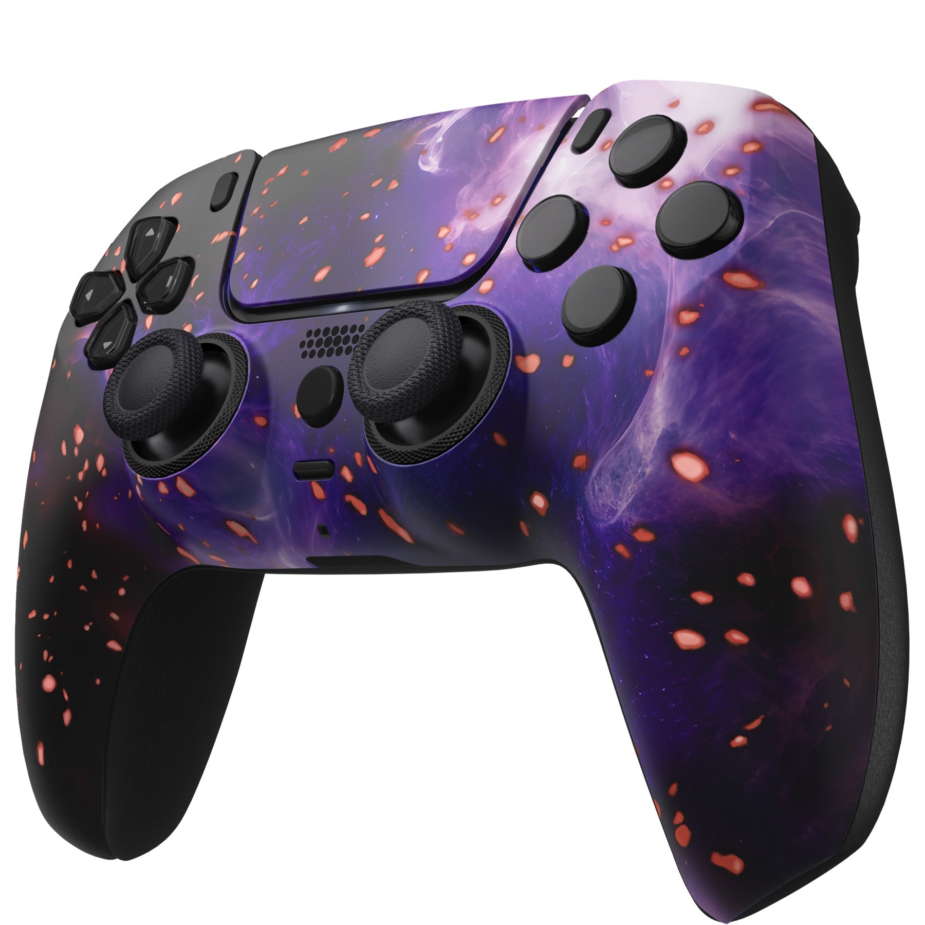eXtremeRate LUNA Redesigned Replacement Front Shell with Touchpad Compatible with PS5 Controller BDM-010/020/030/040/050 - Glow in Dark - Cosmic Camo eXtremeRate