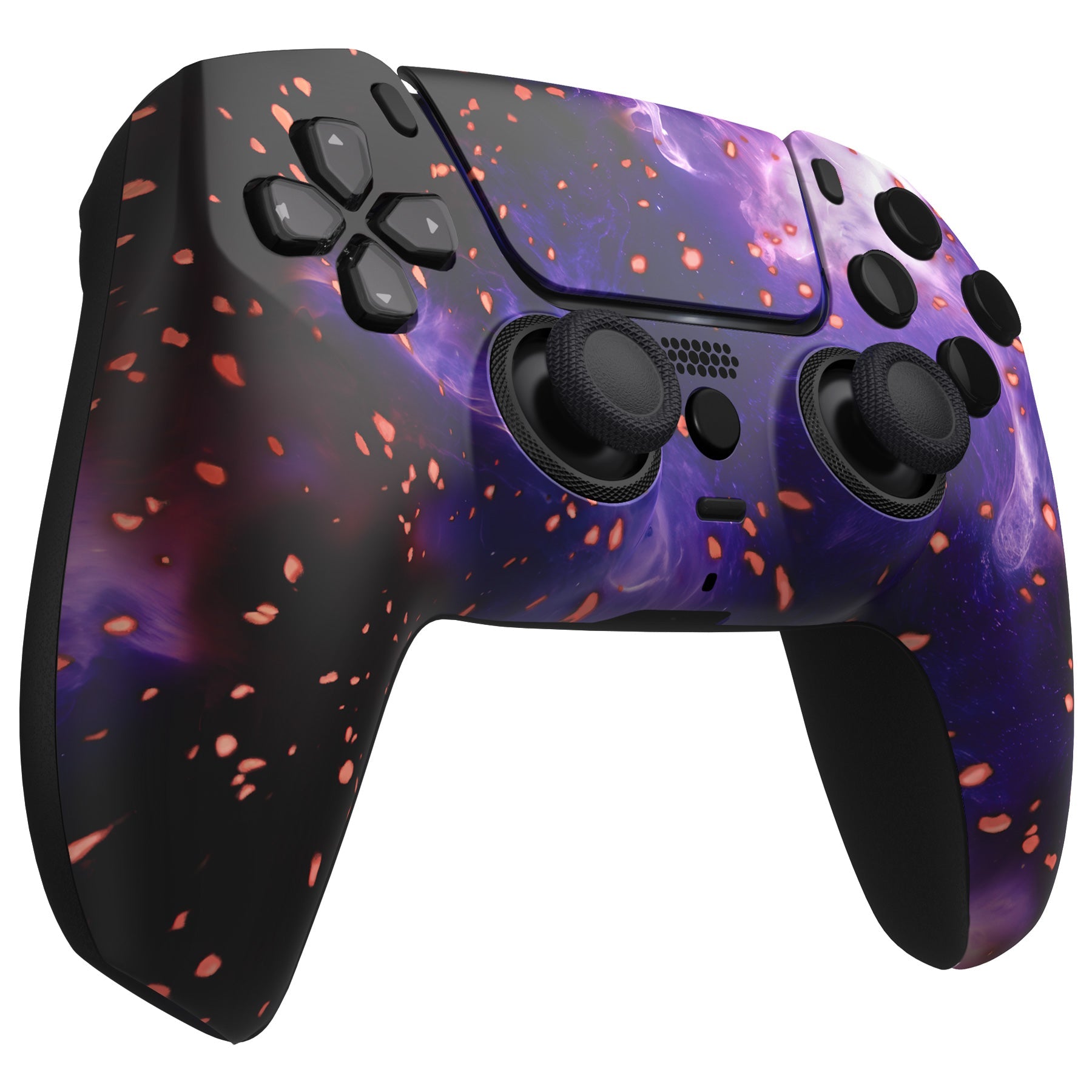 eXtremeRate LUNA Redesigned Replacement Front Shell with Touchpad Compatible with PS5 Controller BDM-010/020/030/040/050 - Glow in Dark - Cosmic Camo eXtremeRate