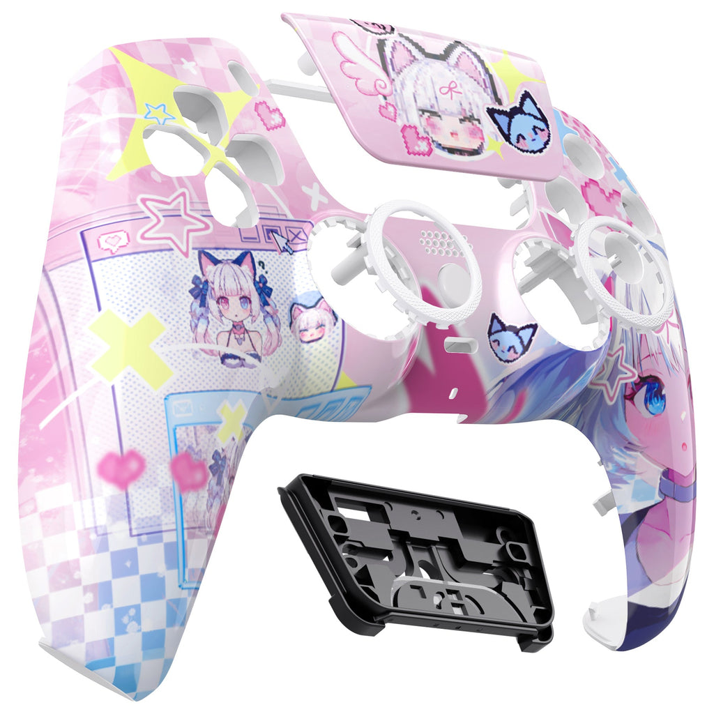 eXtremeRate LUNA Redesigned Replacement Front Shell with Touchpad Compatible with PS5 Controller BDM-010/020/030/040/050 - MeWoow eXtremeRate