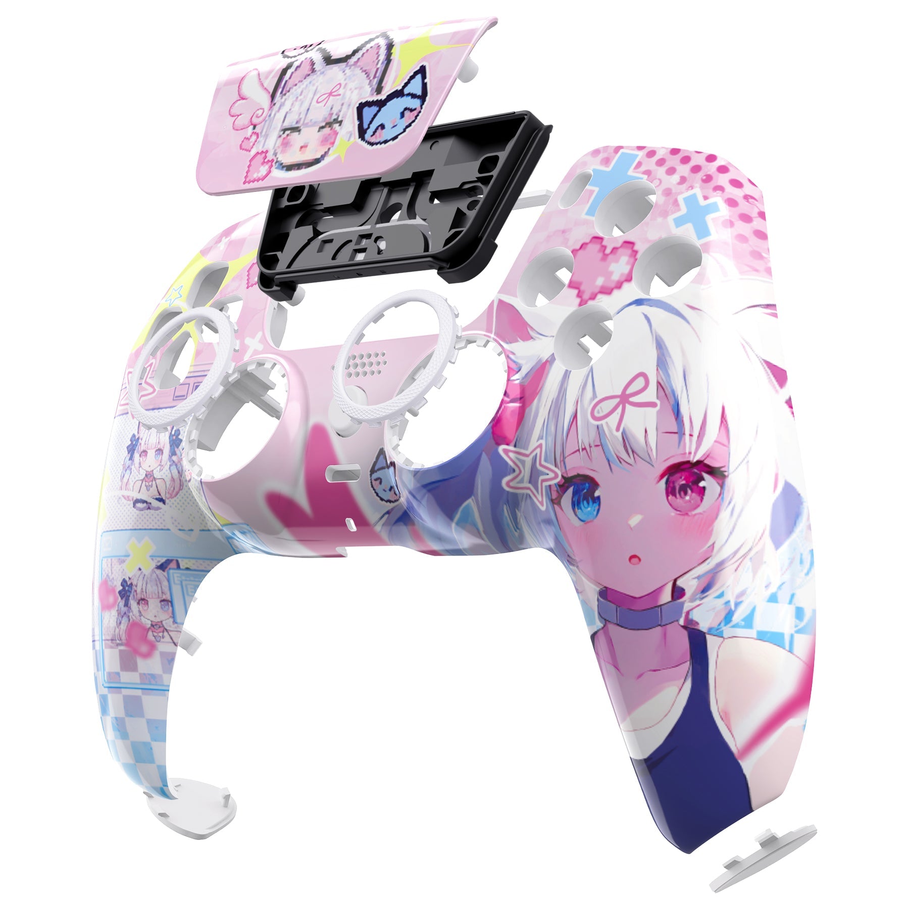 eXtremeRate LUNA Redesigned Replacement Front Shell with Touchpad Compatible with PS5 Controller BDM-010/020/030/040/050 - MeWoow eXtremeRate