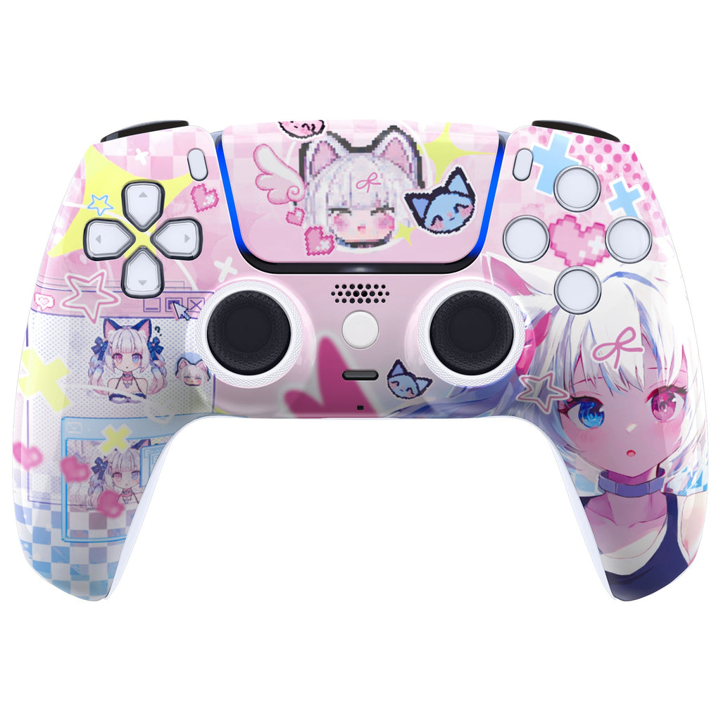 eXtremeRate LUNA Redesigned Replacement Front Shell with Touchpad Compatible with PS5 Controller BDM-010/020/030/040/050 - MeWoow eXtremeRate