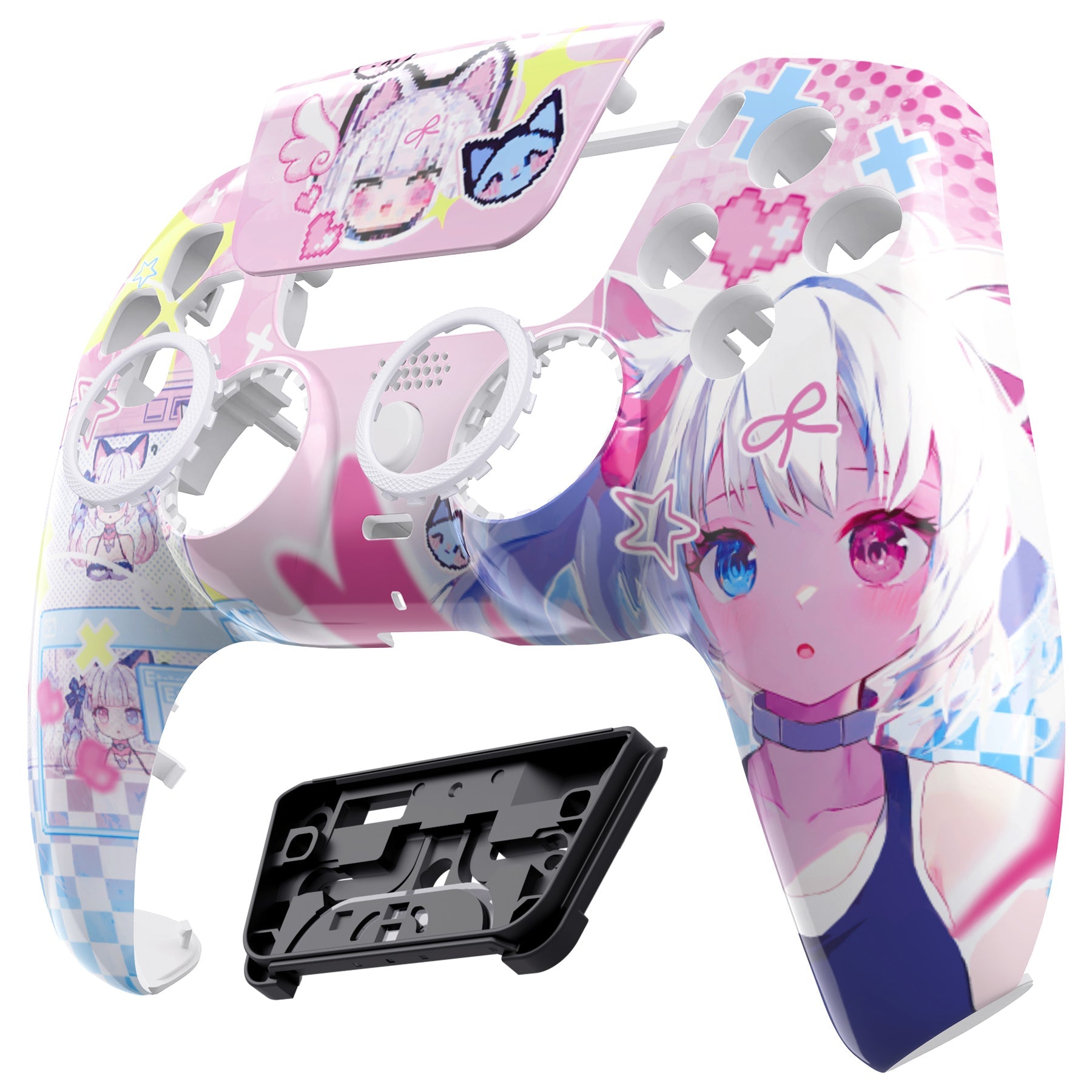 eXtremeRate LUNA Redesigned Replacement Front Shell with Touchpad Compatible with PS5 Controller BDM-010/020/030/040/050 - MeWoow eXtremeRate