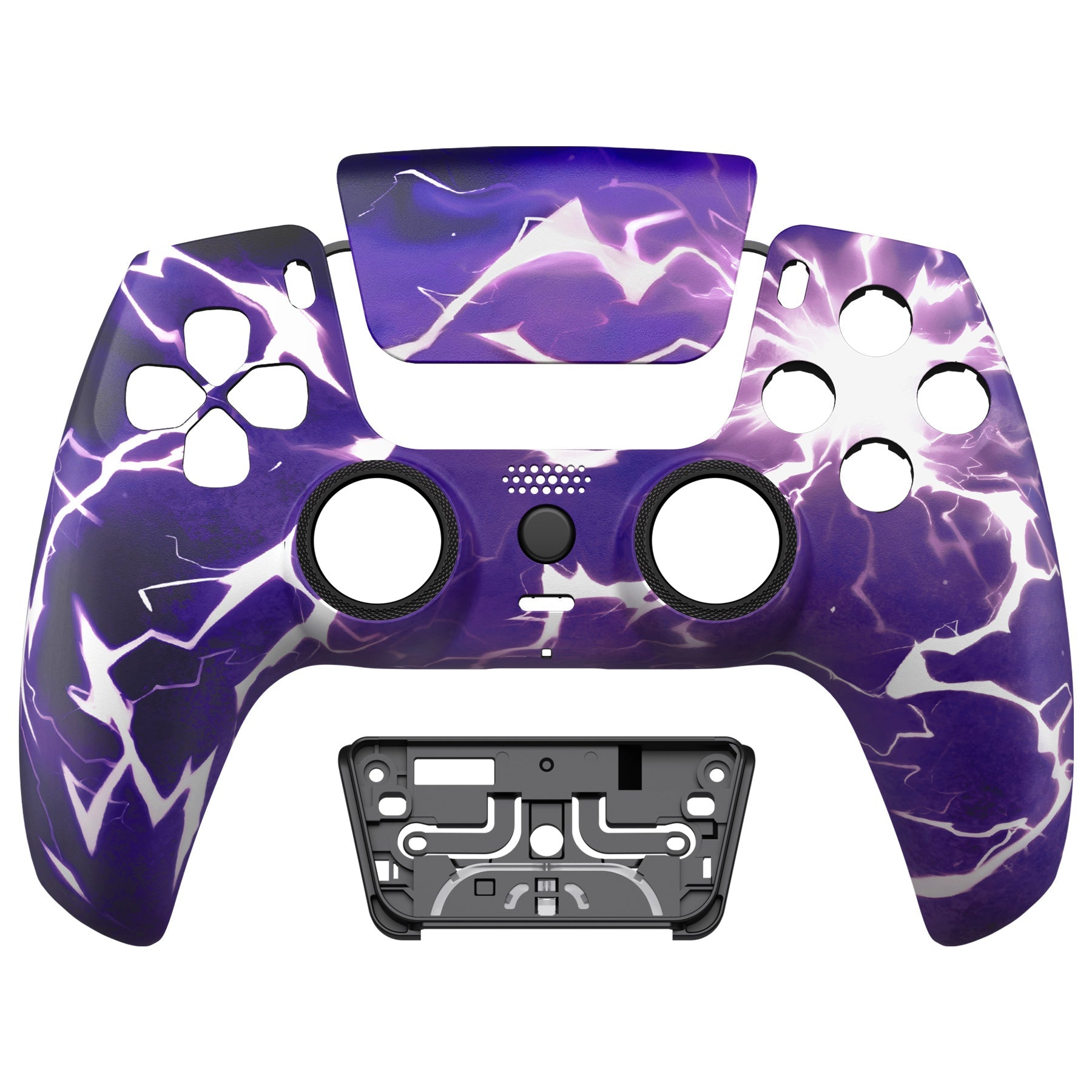 eXtremeRate LUNA Redesigned Replacement Front Shell with Touchpad Compatible with PS5 Controller BDM-010/020/030/040/050/060 - Thunder Magic eXtremeRate