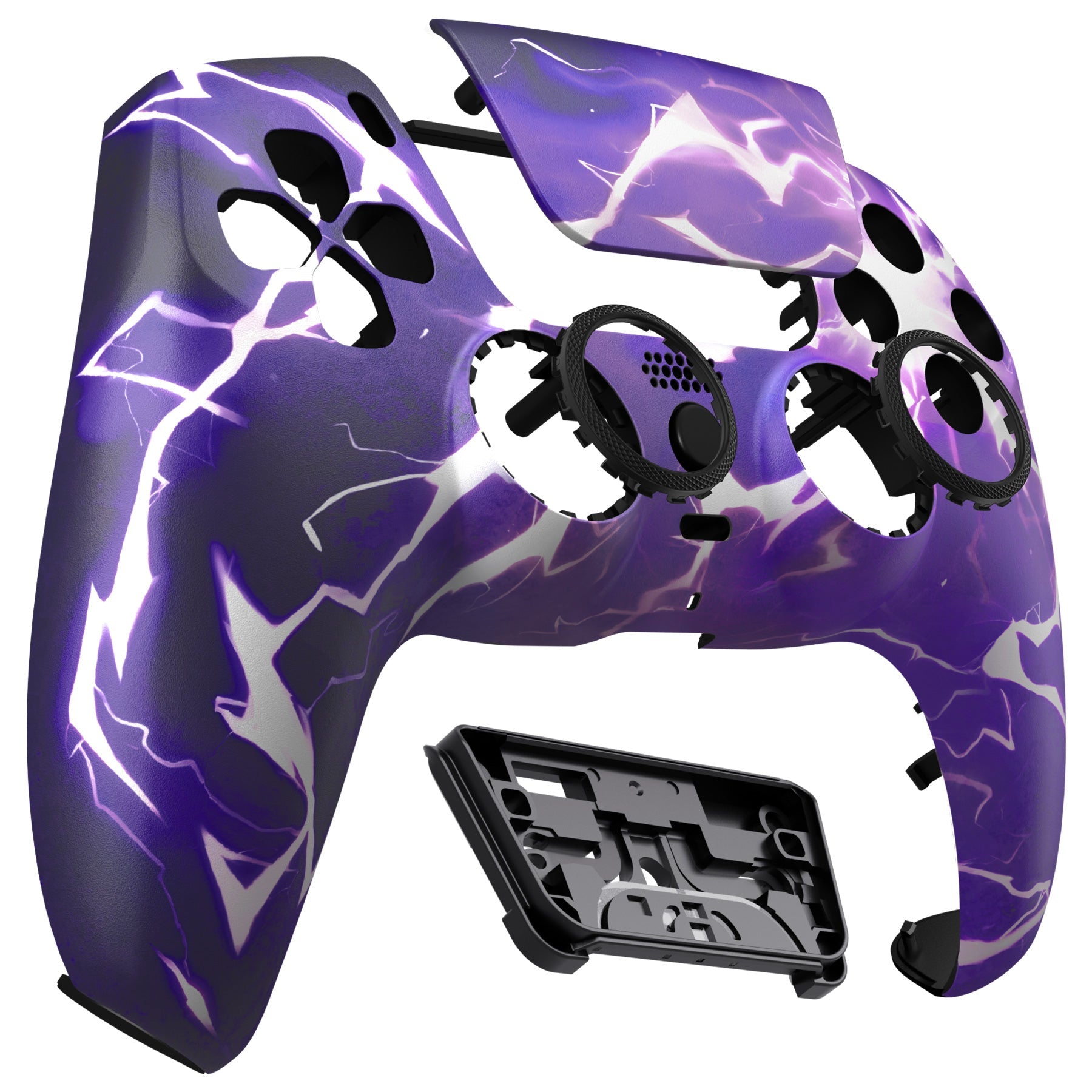eXtremeRate LUNA Redesigned Replacement Front Shell with Touchpad Compatible with PS5 Controller BDM-010/020/030/040/050/060 - Thunder Magic eXtremeRate
