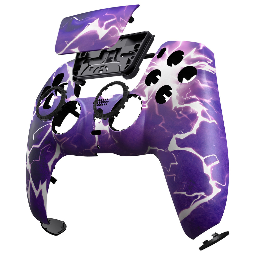eXtremeRate LUNA Redesigned Replacement Front Shell with Touchpad Compatible with PS5 Controller BDM-010/020/030/040/050/060 - Thunder Magic eXtremeRate