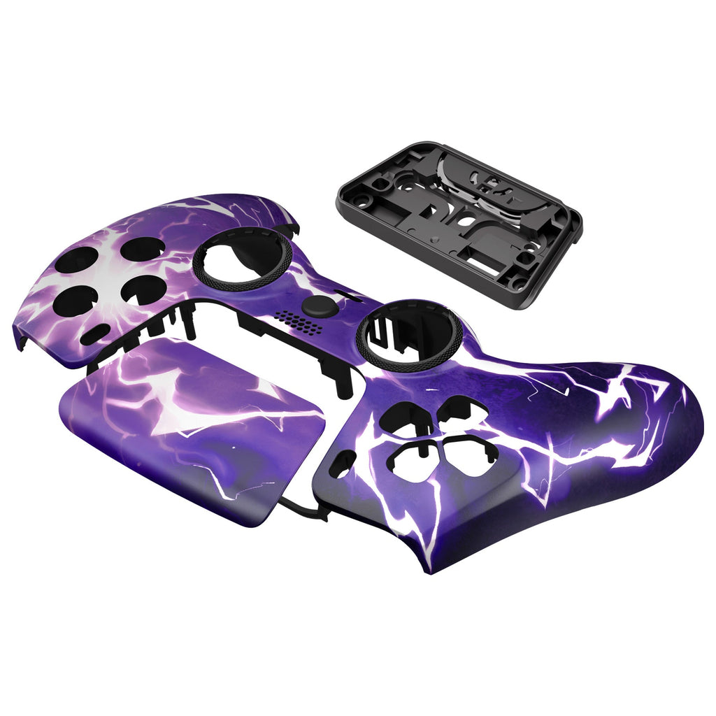 eXtremeRate LUNA Redesigned Replacement Front Shell with Touchpad Compatible with PS5 Controller BDM-010/020/030/040/050/060 - Thunder Magic eXtremeRate