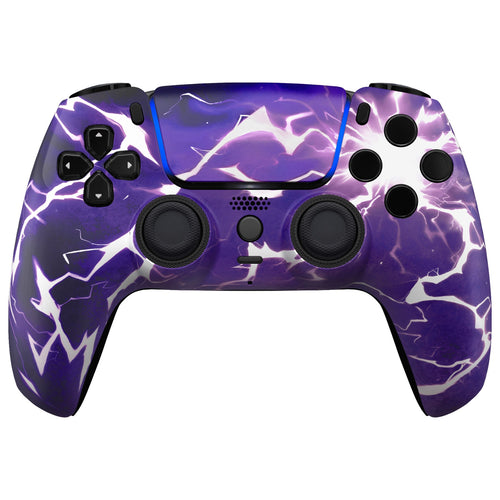 eXtremeRate LUNA Redesigned Replacement Front Shell with Touchpad Compatible with PS5 Controller BDM-010/020/030/040/050/060 - Thunder Magic eXtremeRate