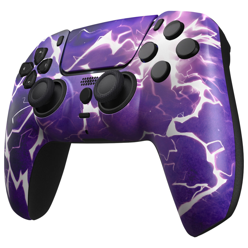 eXtremeRate LUNA Redesigned Replacement Front Shell with Touchpad Compatible with PS5 Controller BDM-010/020/030/040/050/060 - Thunder Magic eXtremeRate