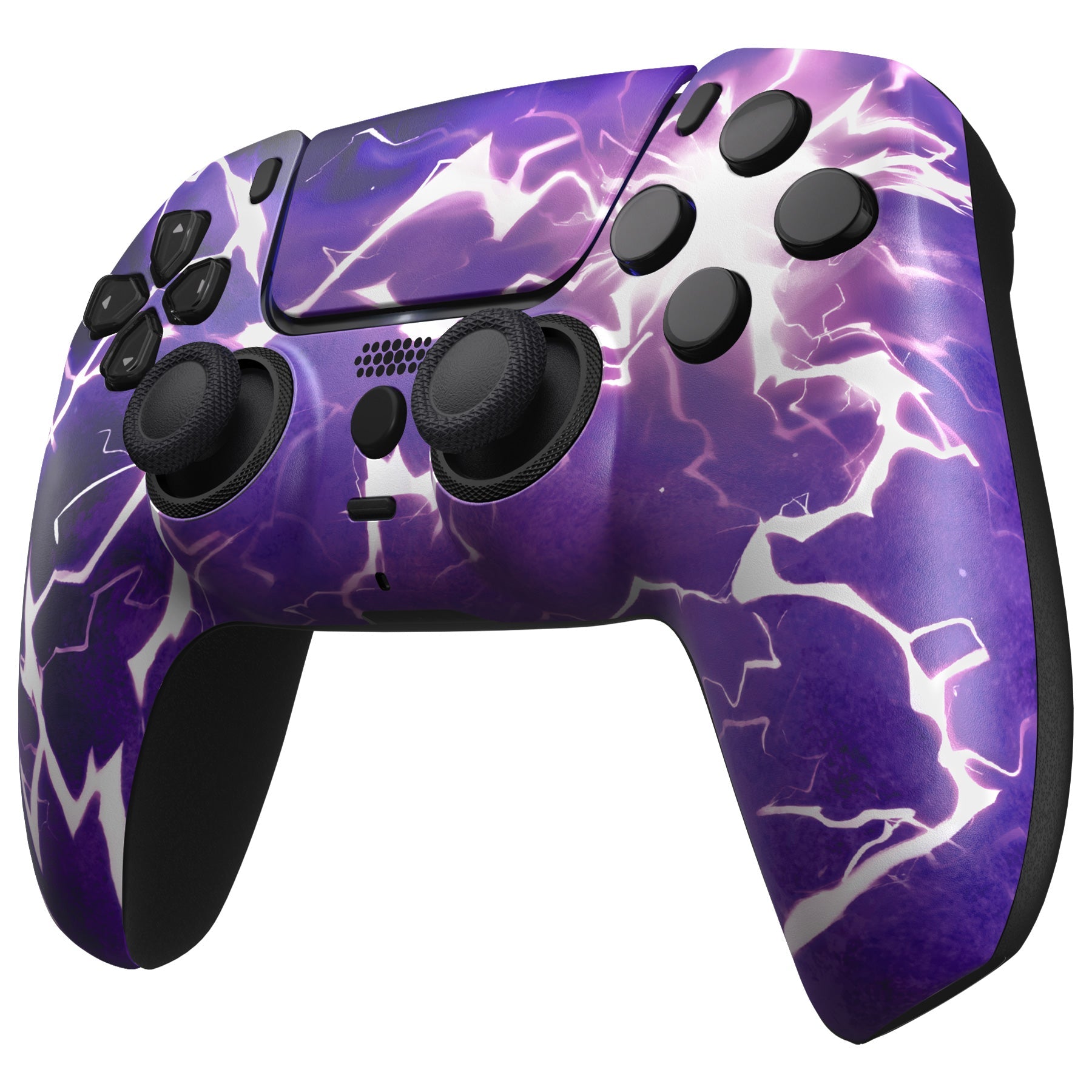 eXtremeRate LUNA Redesigned Replacement Front Shell with Touchpad Compatible with PS5 Controller BDM-010/020/030/040/050/060 - Thunder Magic eXtremeRate