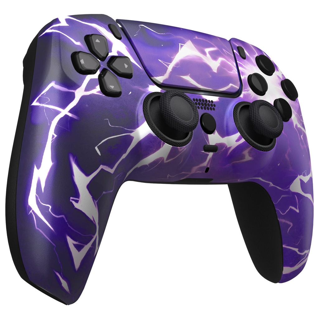 eXtremeRate LUNA Redesigned Replacement Front Shell with Touchpad Compatible with PS5 Controller BDM-010/020/030/040/050/060 - Thunder Magic eXtremeRate