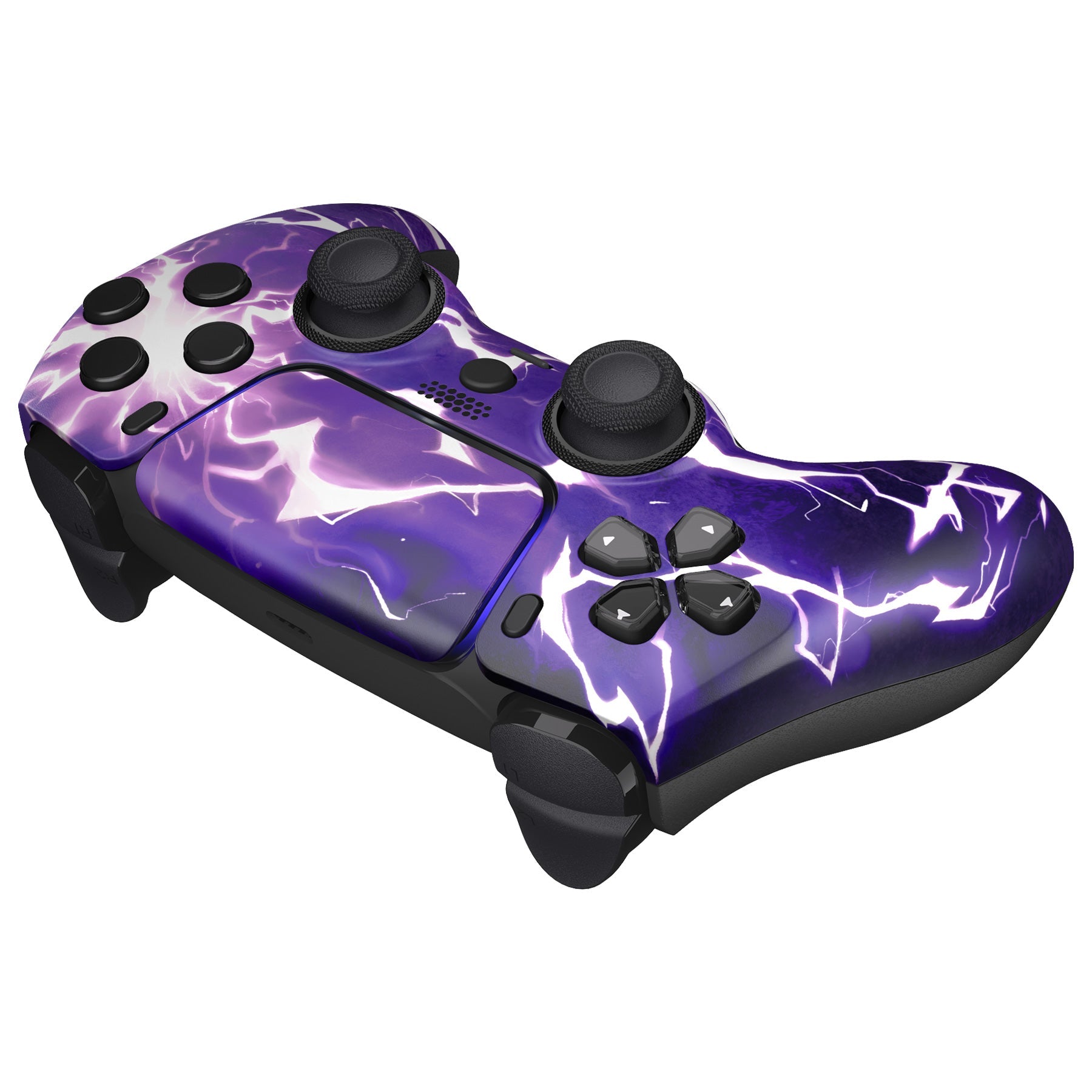 eXtremeRate LUNA Redesigned Replacement Front Shell with Touchpad Compatible with PS5 Controller BDM-010/020/030/040/050/060 - Thunder Magic eXtremeRate