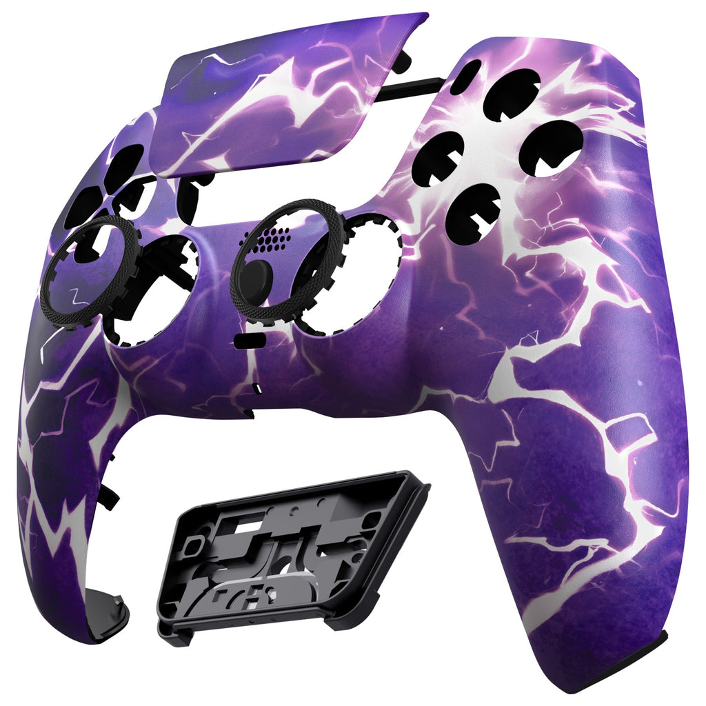 eXtremeRate LUNA Redesigned Replacement Front Shell with Touchpad Compatible with PS5 Controller BDM-010/020/030/040/050/060 - Thunder Magic eXtremeRate