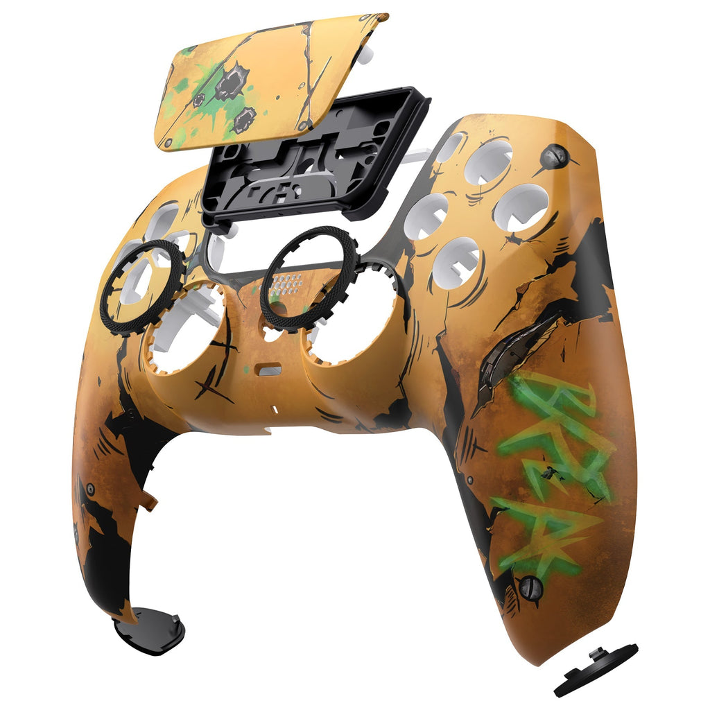 eXtremeRate LUNA Redesigned Replacement Front Shell with Touchpad Compatible with PS5 Controller BDM-010/020/030/040/050 - Waste Land eXtremeRate