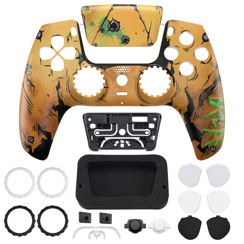 eXtremeRate LUNA Redesigned Replacement Front Shell with Touchpad Compatible with PS5 Controller BDM-010/020/030/040/050 - Waste Land eXtremeRate