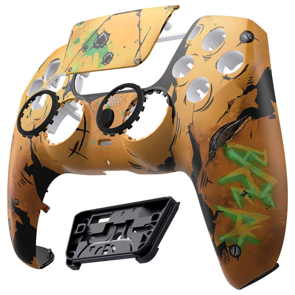 eXtremeRate LUNA Redesigned Replacement Front Shell with Touchpad Compatible with PS5 Controller BDM-010/020/030/040/050 - Waste Land eXtremeRate