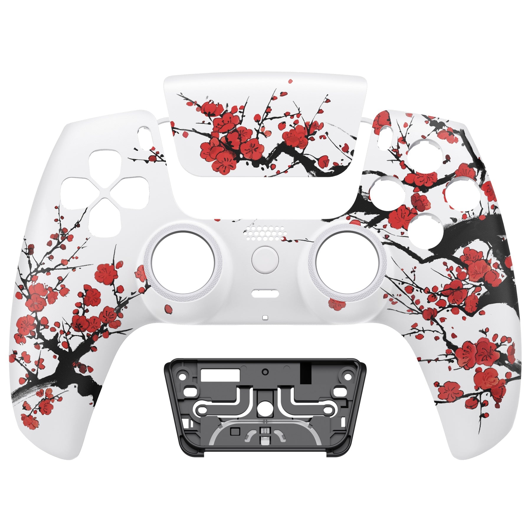 eXtremeRate LUNA Redesigned Replacement Front Shell with Touchpad Compatible with PS5 Controller BDM-010/020/030/040/050 - Winter Blossom eXtremeRate
