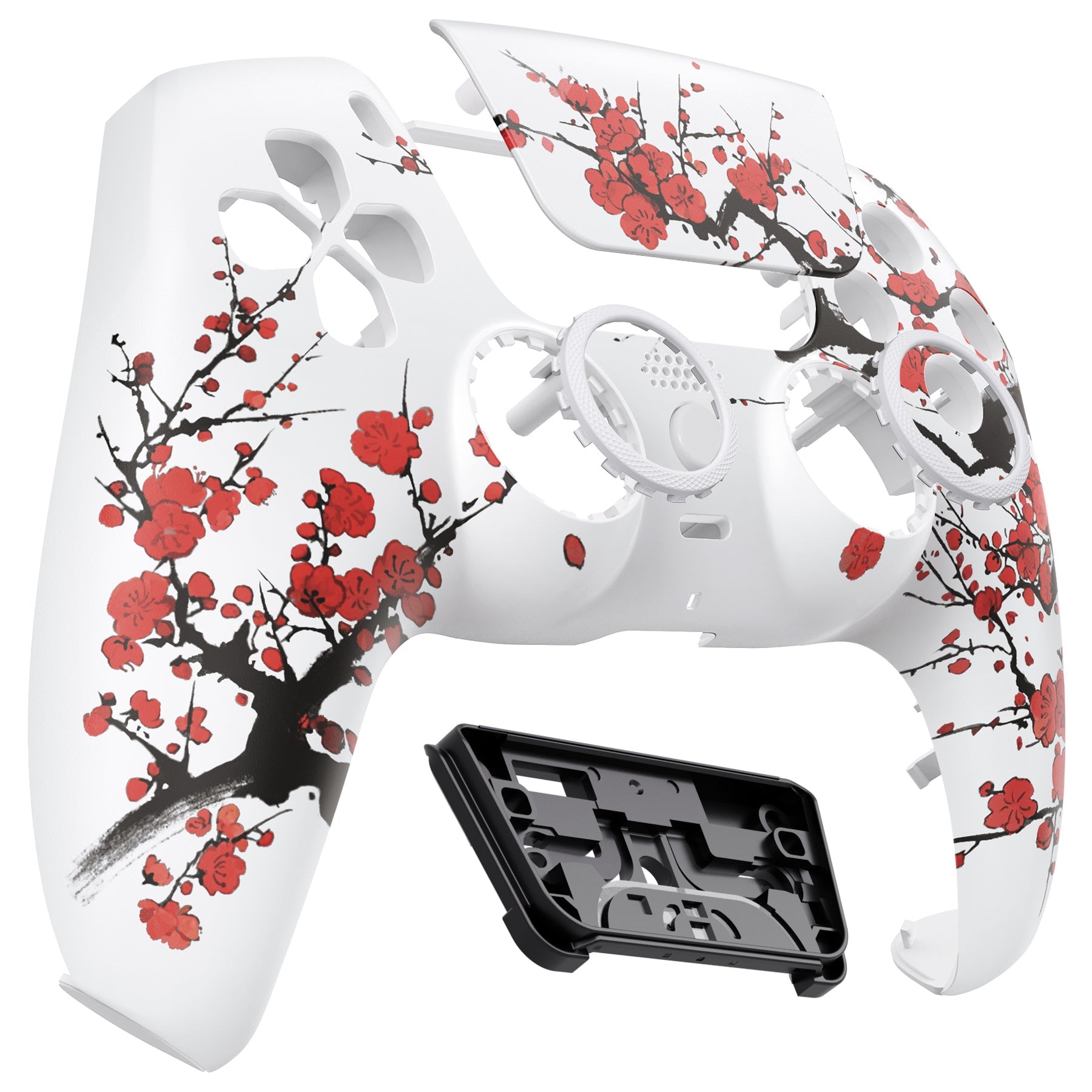 eXtremeRate LUNA Redesigned Replacement Front Shell with Touchpad Compatible with PS5 Controller BDM-010/020/030/040/050 - Winter Blossom eXtremeRate