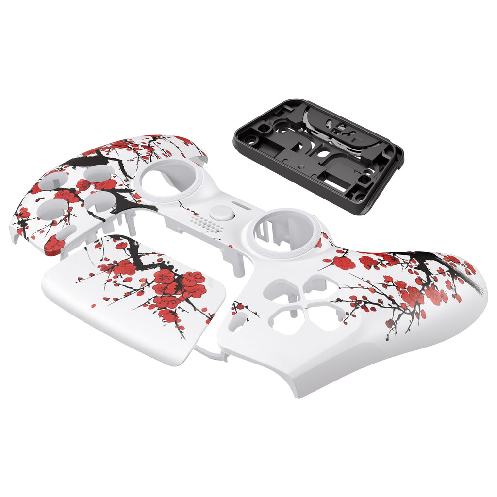 eXtremeRate LUNA Redesigned Replacement Front Shell with Touchpad Compatible with PS5 Controller BDM-010/020/030/040/050 - Winter Blossom eXtremeRate