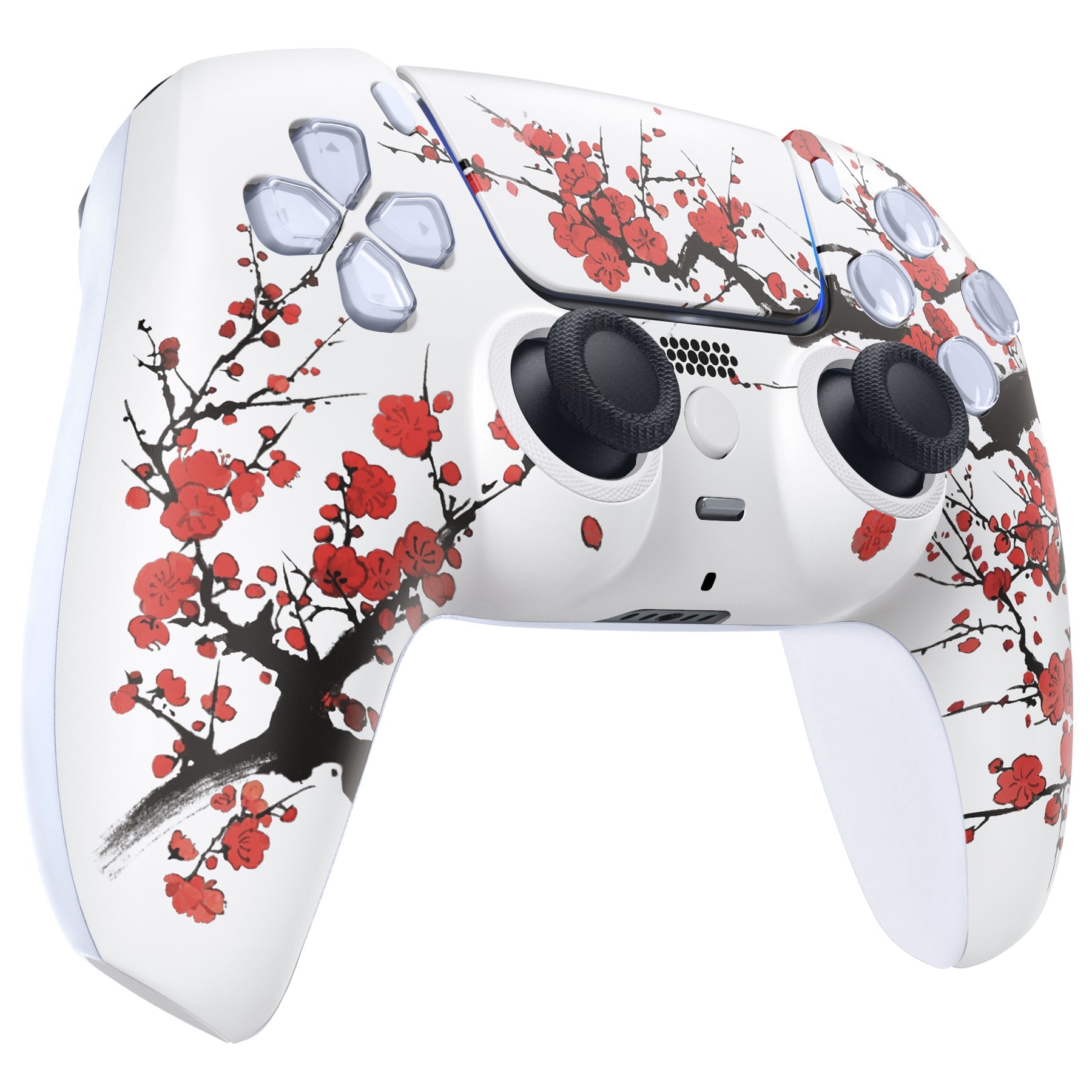 eXtremeRate LUNA Redesigned Replacement Front Shell with Touchpad Compatible with PS5 Controller BDM-010/020/030/040/050 - Winter Blossom eXtremeRate