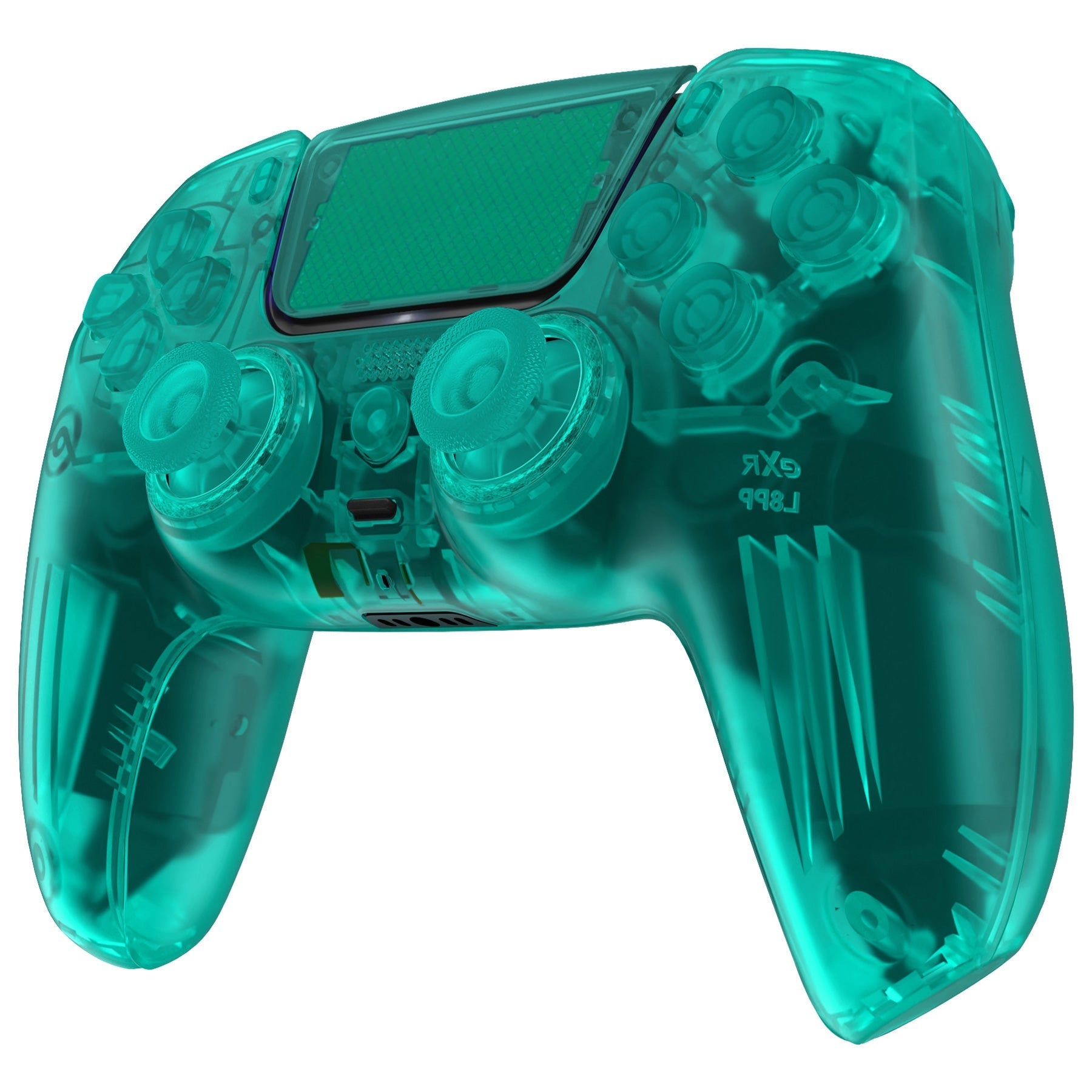 eXtremeRate LUNA Redesigned Replacement Full Set Shells with Buttons Compatible with PS5 Controller BDM-030/040/050 - Emerald Green eXtremeRate