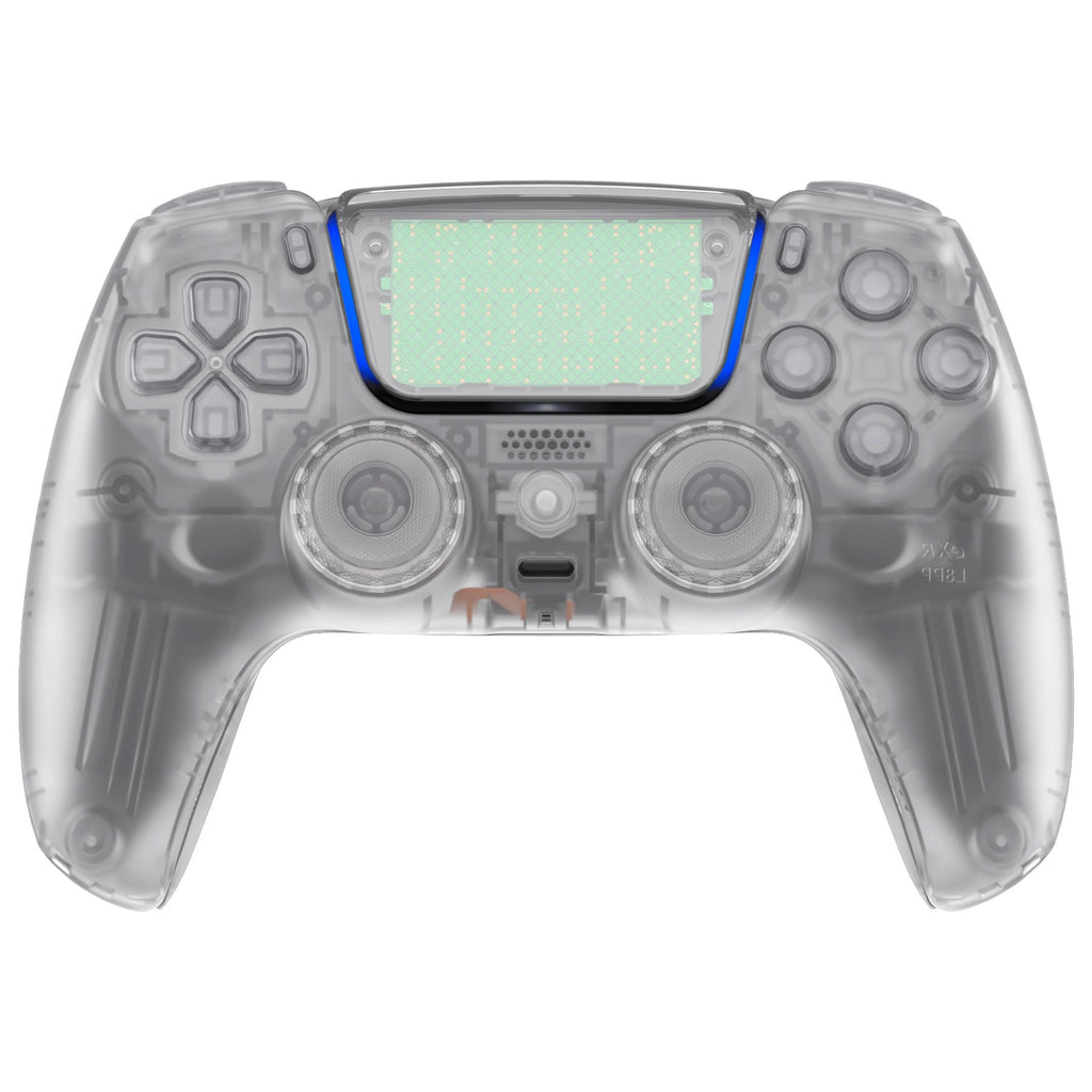 eXtremeRate LUNA Redesigned Replacement Full Set Shells with Buttons Compatible with PS5 Controller BDM-030/040/050 - Glow in Dark - Green eXtremeRate