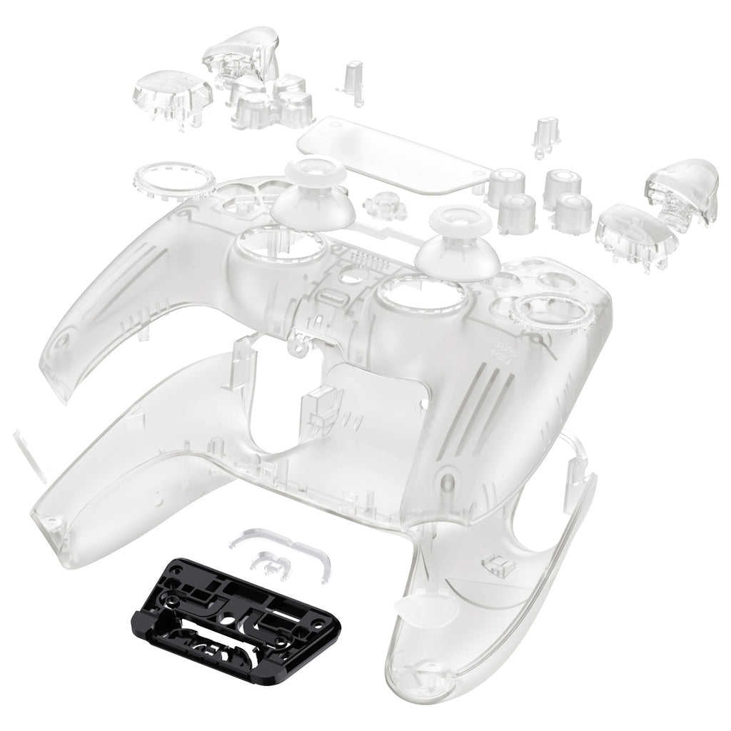 eXtremeRate LUNA Redesigned Replacement Full Set Shells with Buttons Compatible with PS5 Controller BDM-030/040/050 - Glow in Dark - Green eXtremeRate