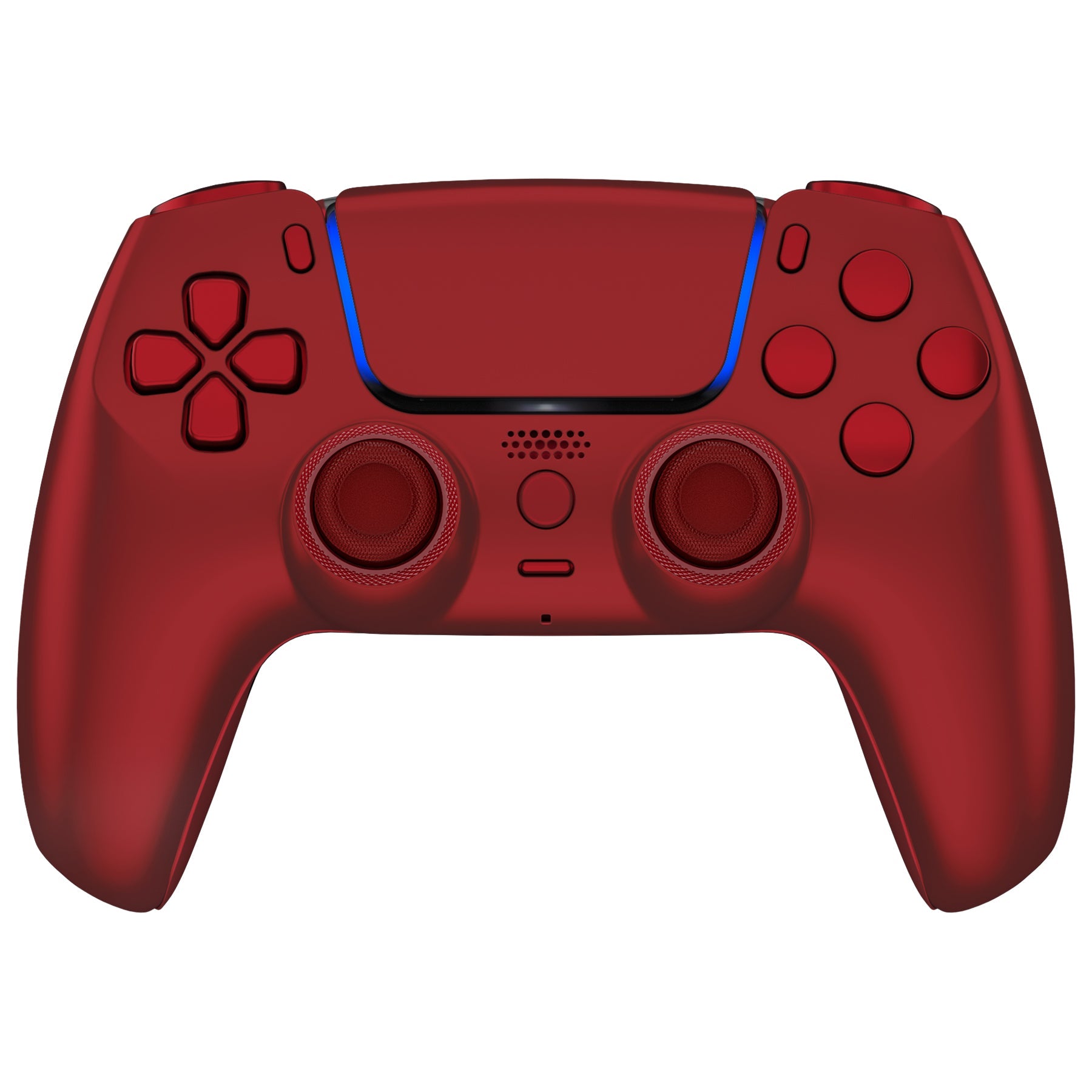 eXtremeRate LUNA Redesigned Replacement Full Set Shells with Buttons Compatible with PS5 Controller BDM-030/040/050 - Scarlet Red eXtremeRate